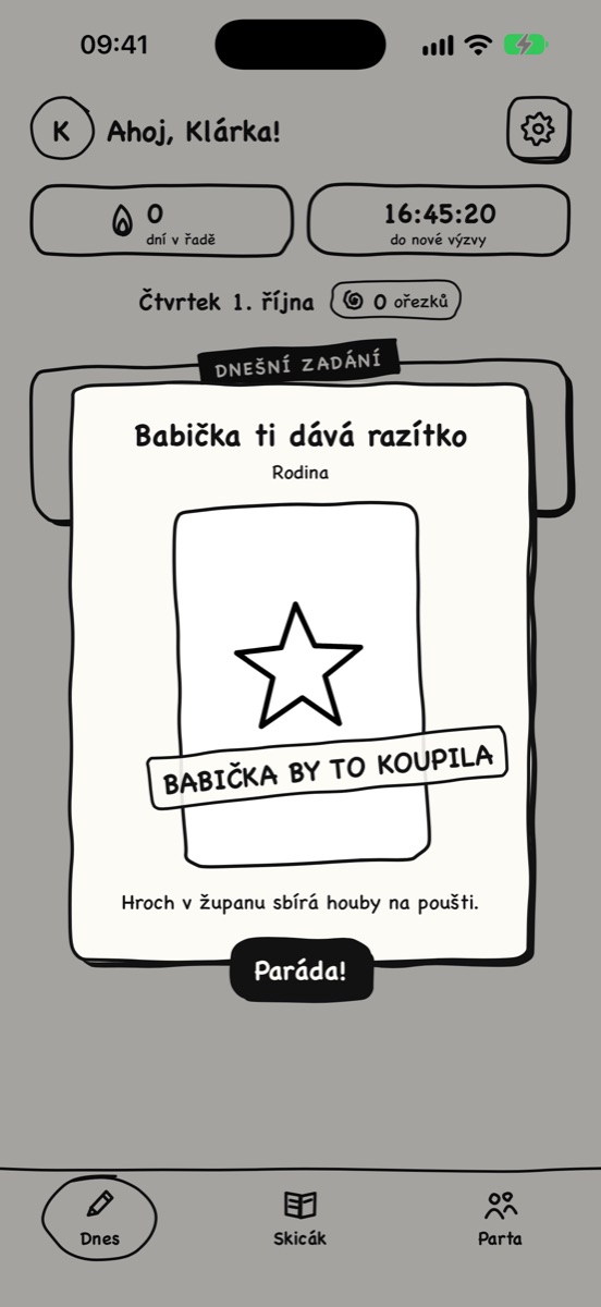 Babička ti dává razítko
